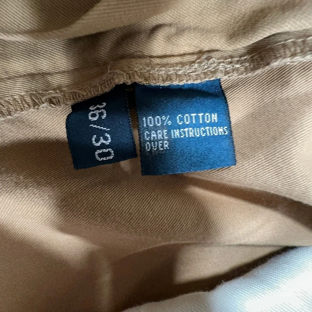 Polo Ralph Lauren Hammond Pant Mens 36x30 (Fits 35x29) Tan Double Pleated Cuffed